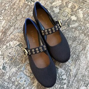 Rothy’s Max Buckle Black Ballet Flat Size 7